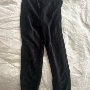 Nicole Miller Kids Black Ribbed Leggings